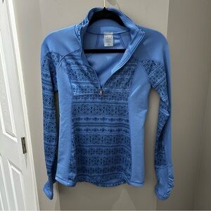 Calia by Carrie Underwood Blue Long Sleeve Workout Top-XS